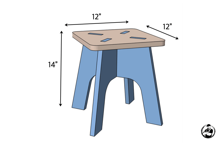 DIY兒童組合式凳子(zǐ)尺寸圖